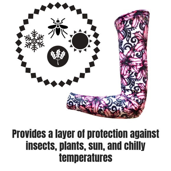 Lilly Print Arm Sleeves / Arm Warmers /Sun Sleeves - Picture 5 of 9